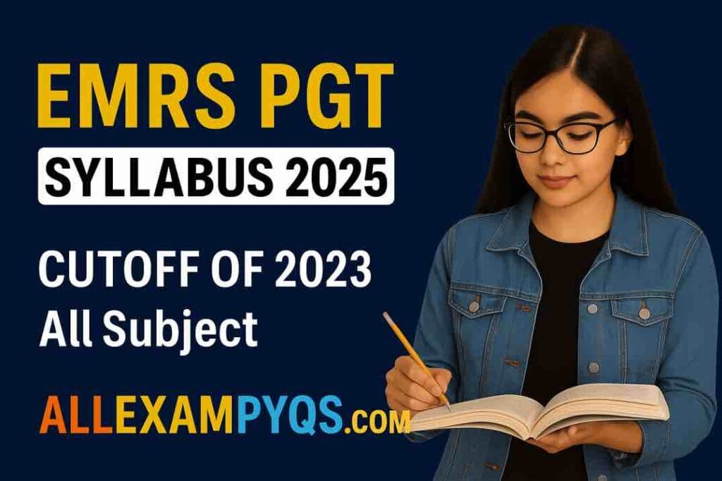 EMRS PGT Syllabus PDF Download