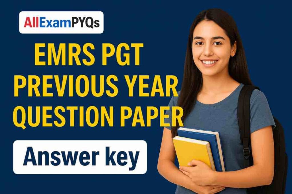 EMRS PGT Previous Year Question Paper