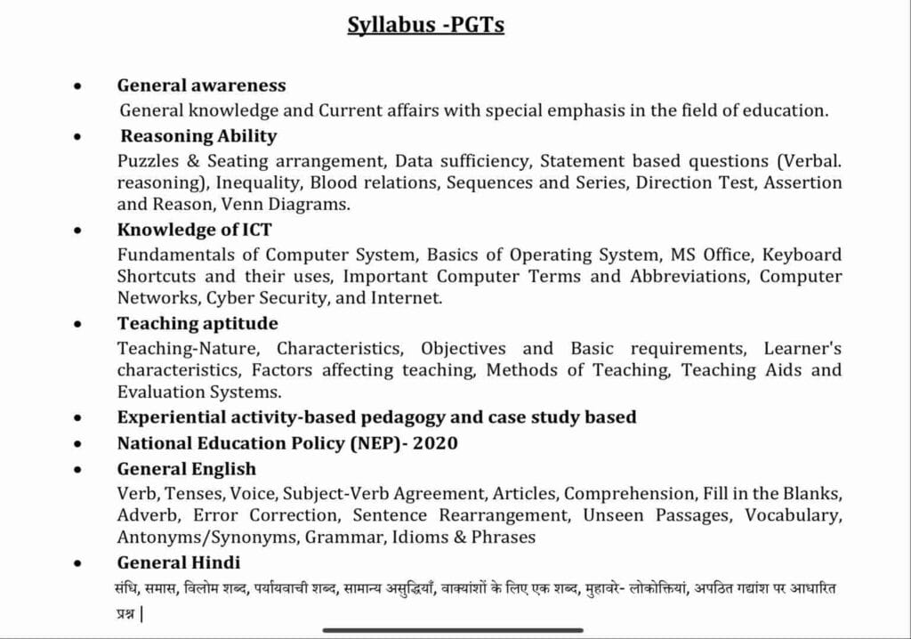 EMRS PGT History Syllabus PDF Download