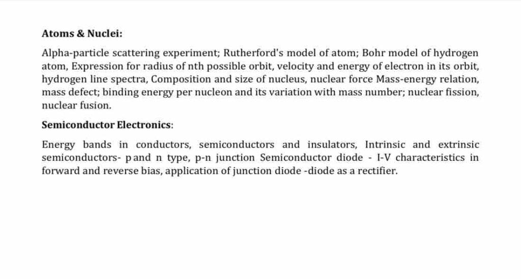EMRS PGT Physics Syllabus 2025