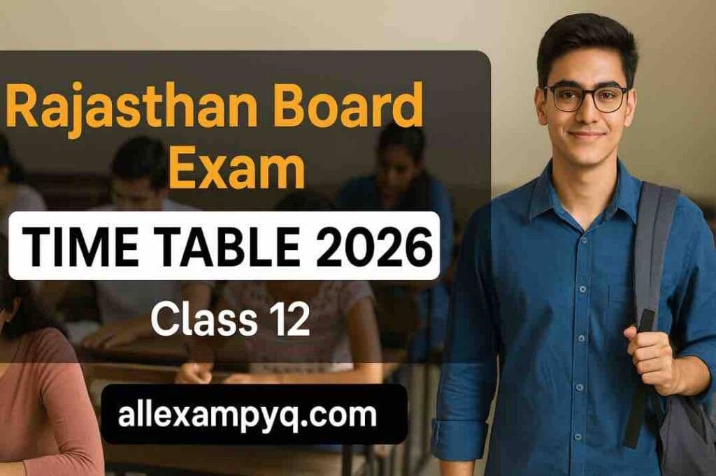 RBSE 12th Time Table 2026