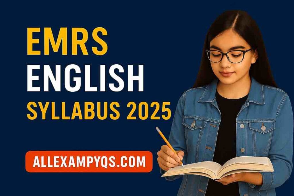 Emrs pgt English syllabus 2025