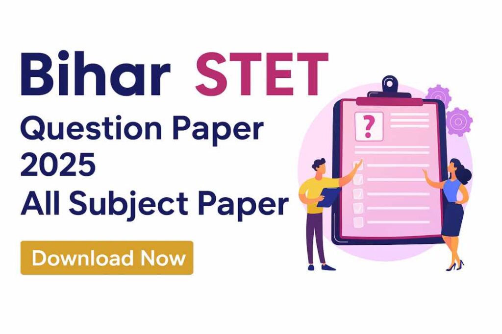 Bihar STET Question Paper 2025