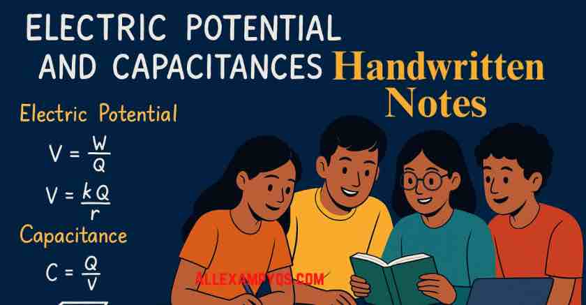 Electric Potential and Capacitance Notes Class 12