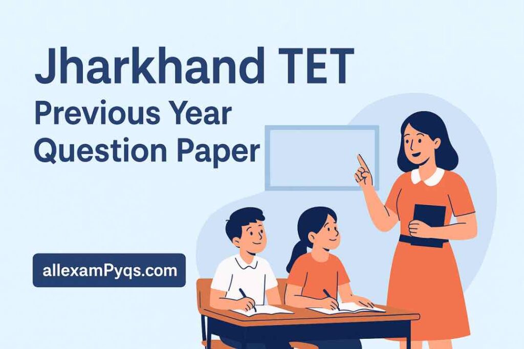 JTET Previous Year Question Paper