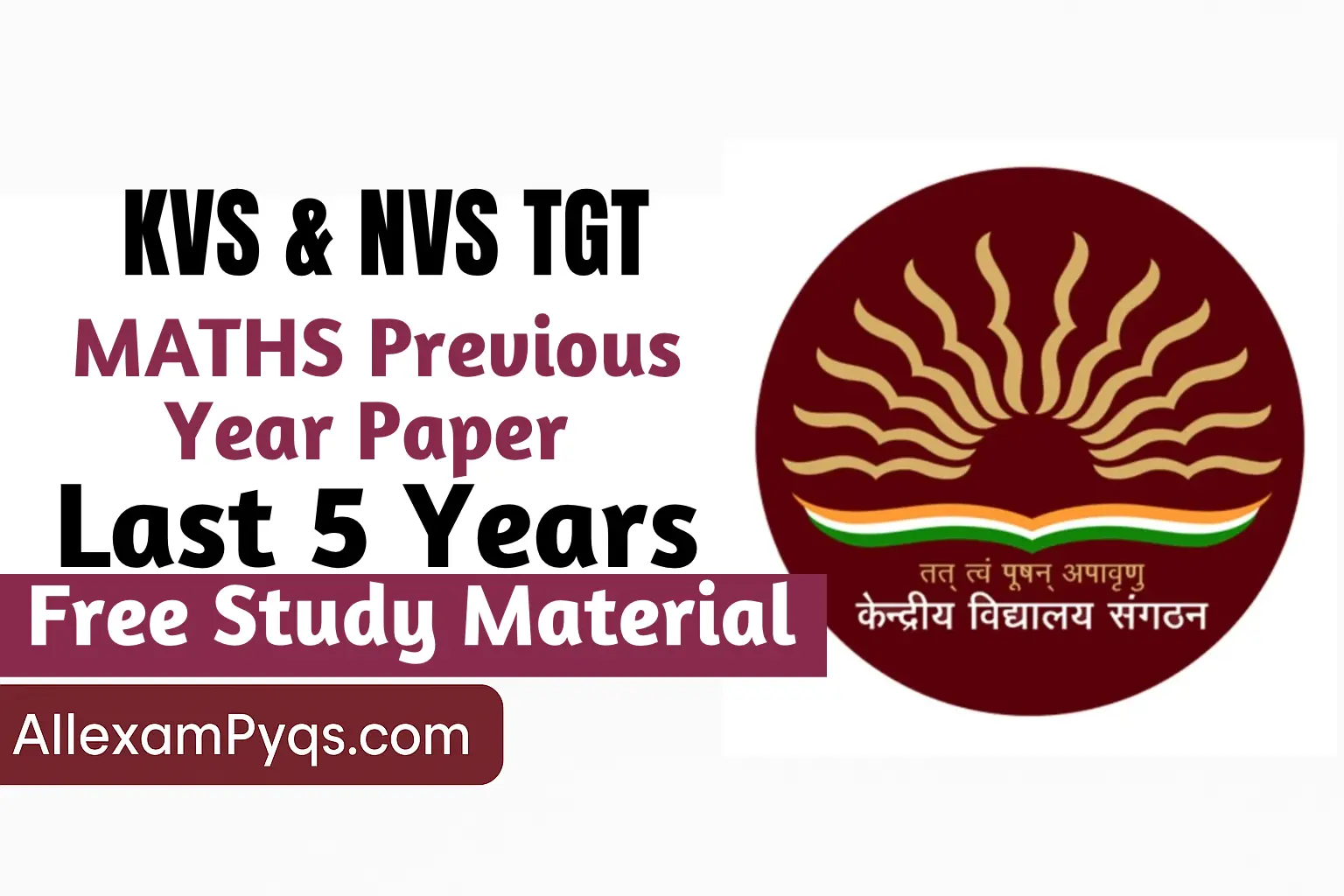 KVS TGT Math Previous Year Paper