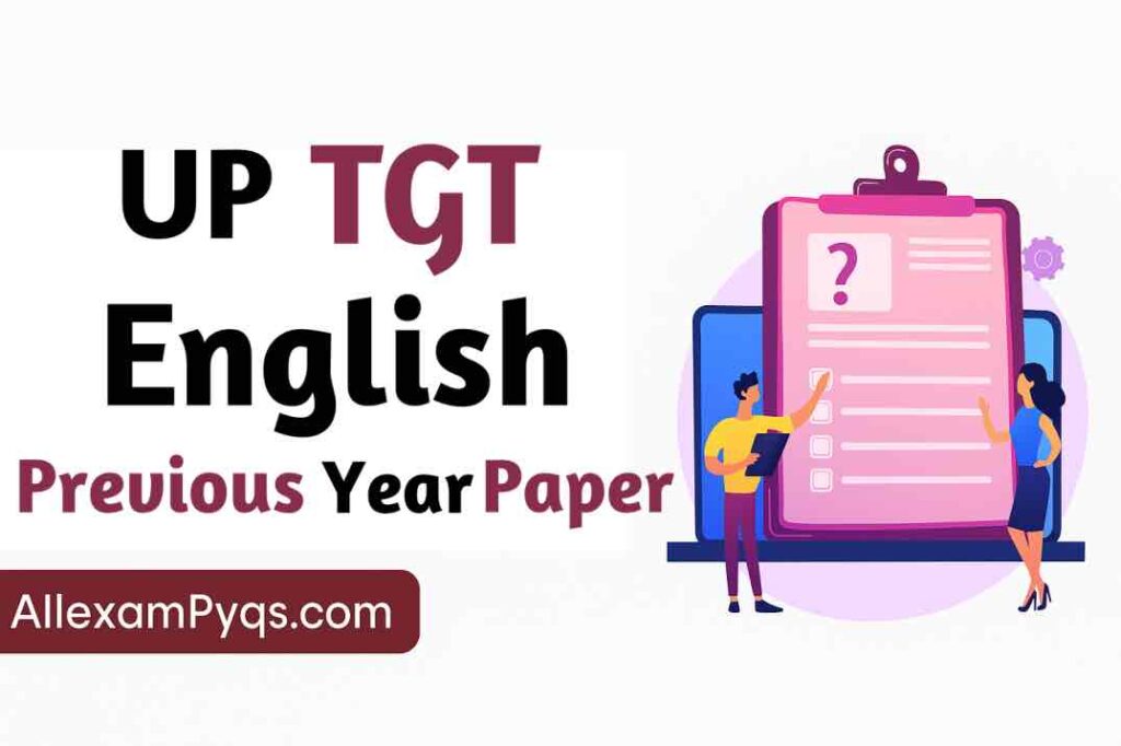 UP TGT English Previous Year Paper