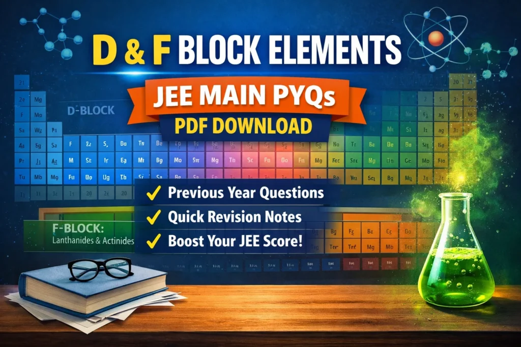 D and F Block Elements JEE Main PYQs – Pdf Download