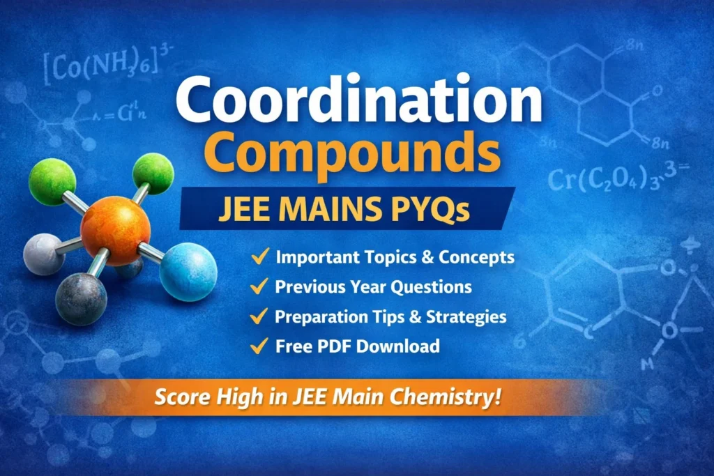 Coordination Compounds JEE Mains PYQs –Pdf Download