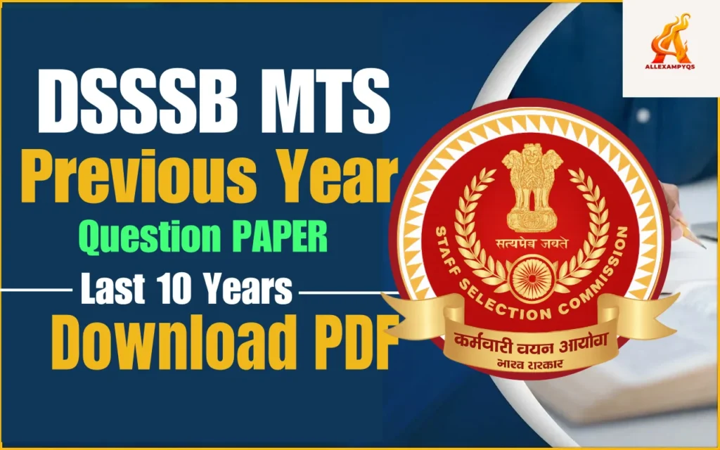 DSSSB MTS Previous Year Question Paper