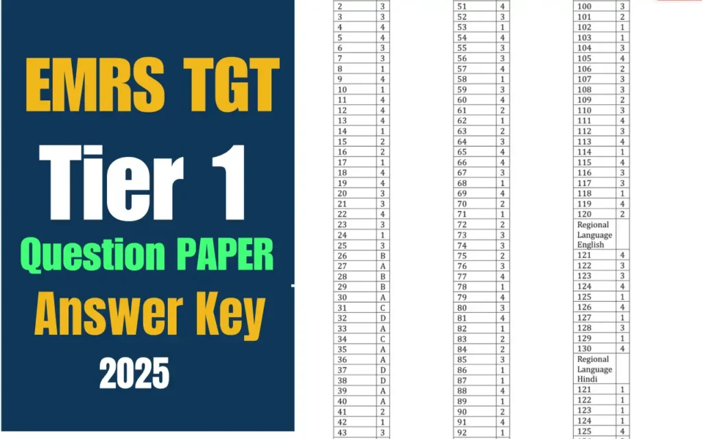 EMRS TGT Tier 1 Question Paper 2025
