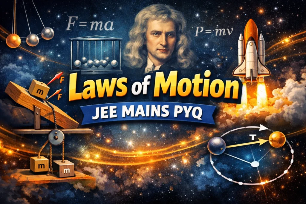 Laws of Motion JEE Mains PYQ – Pdf Download with Solution