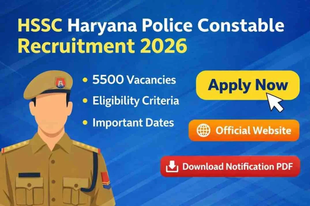 HSSC Haryana Police Constable Recruitment 2026