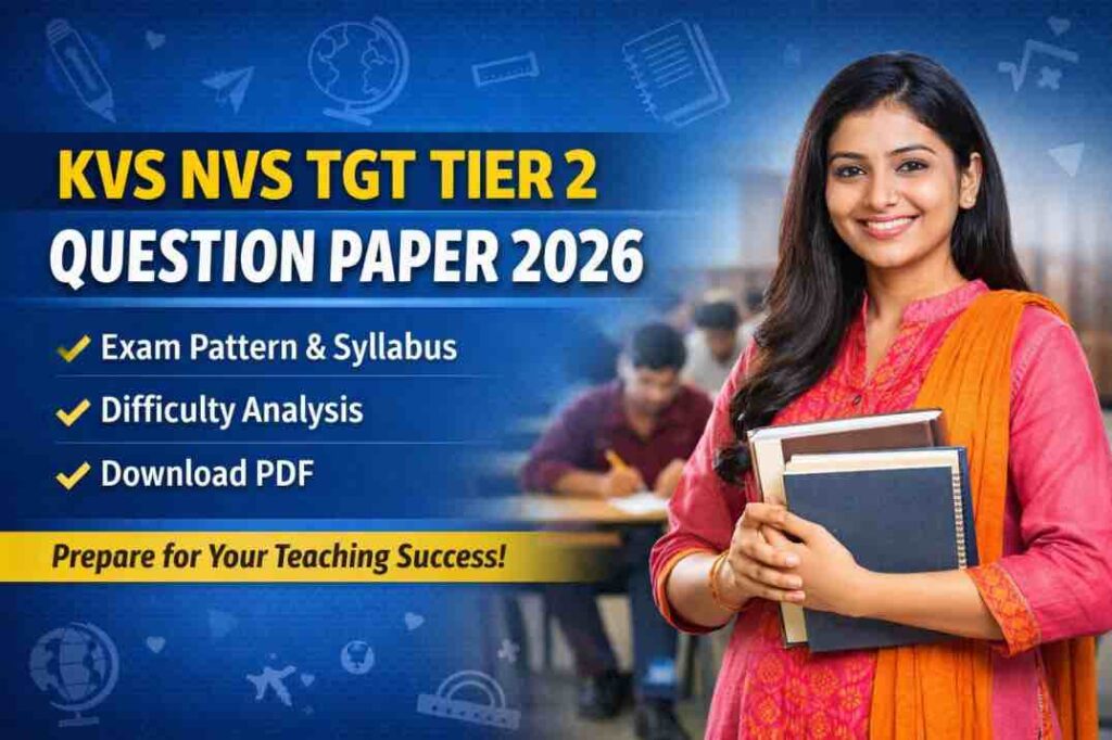KVS NVS TGT Tier 2 Question Paper 2026