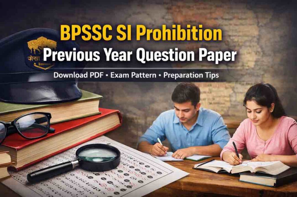 BPSSC SI Prohibition Previous Year Question Paper
