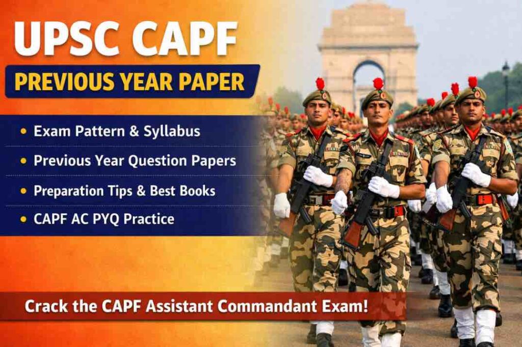 UPSC CAPF Previous Year Paper – Pdf Download