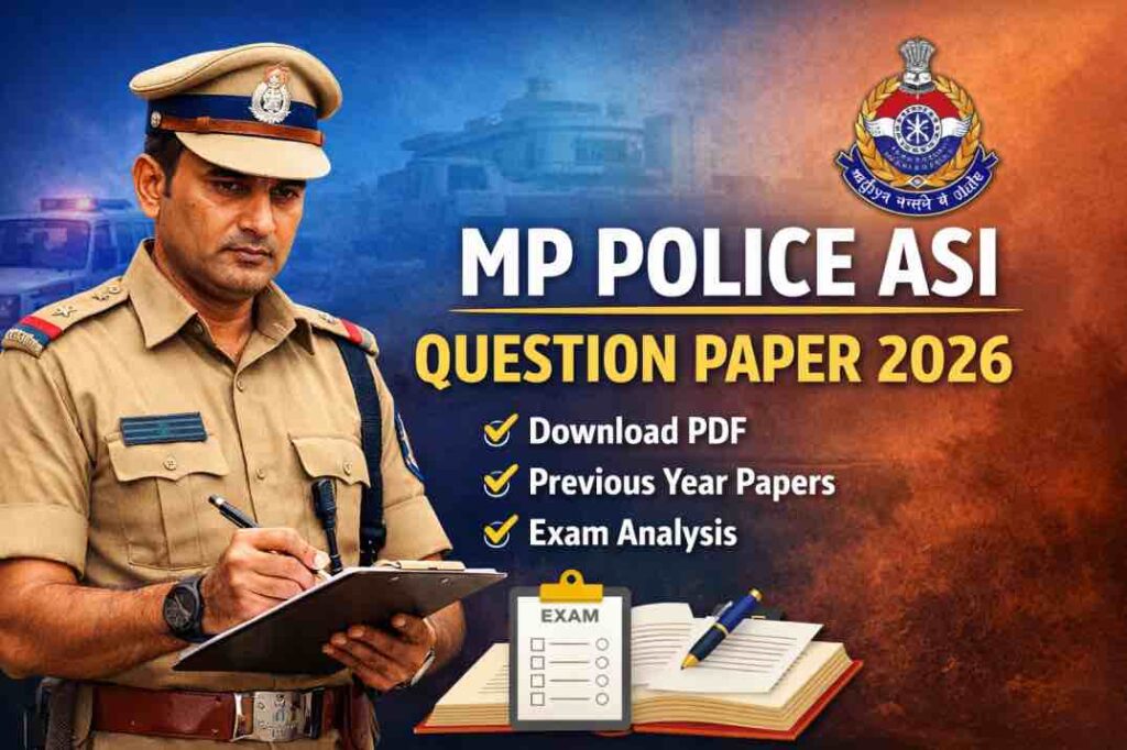 MP Police ASI Question Paper 2026