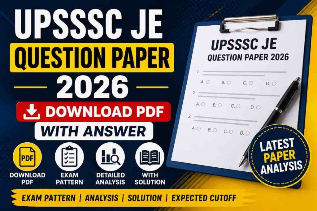 UPSSSC JE Question Paper 2026