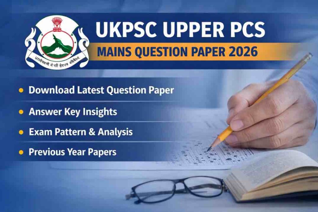 UKPSC Upper PCS Mains Question Paper 2026