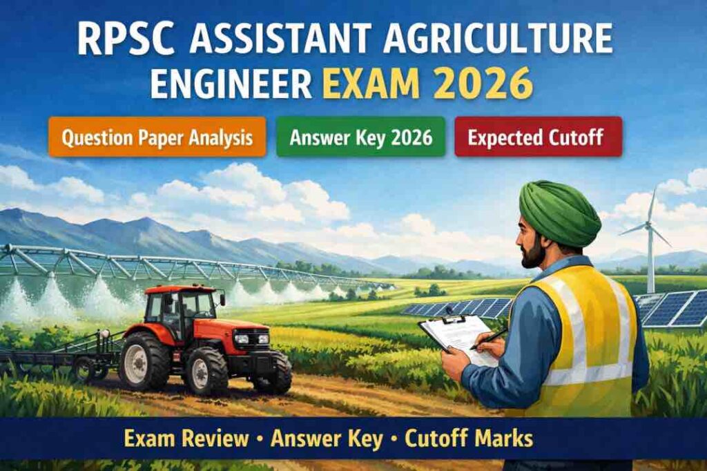 RPSC Assistant Agriculture Engineer Question Paper 2026