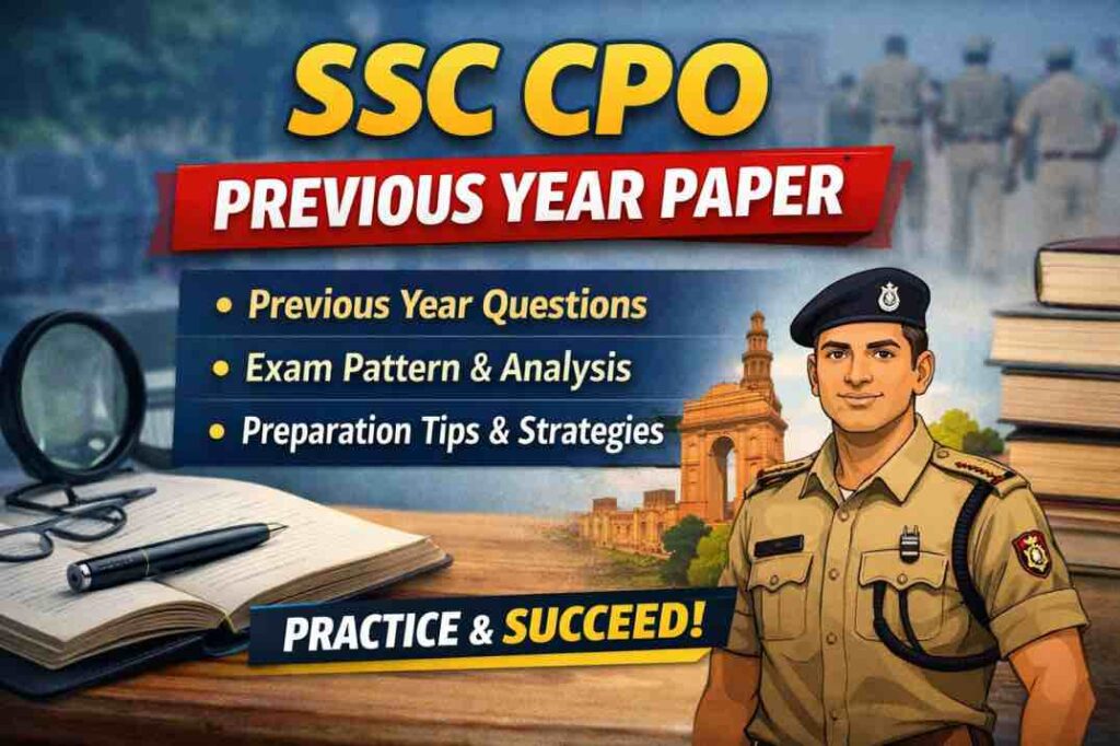 SSC CPO Previous Year Paper – Download free Pdf