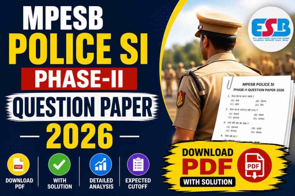 MPESB Police SI Phase-II Question Paper 2026
