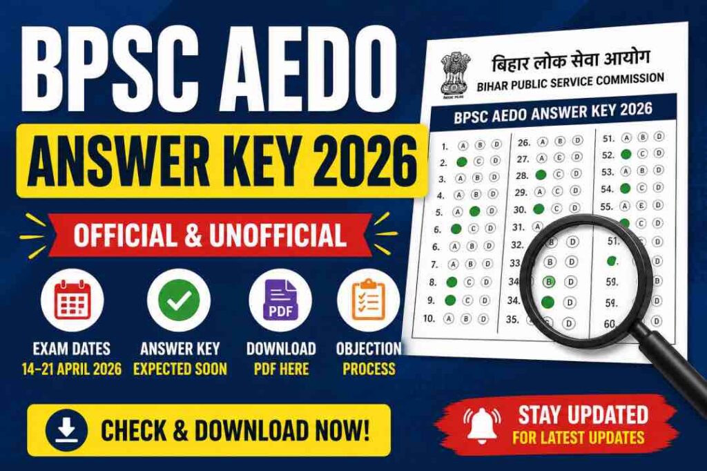 BPSC AEDO Answer Key 2026
