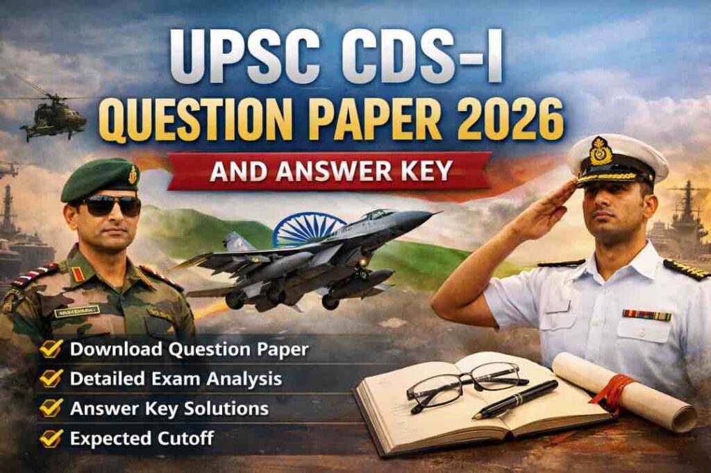 UPSC CDS-I Question Paper 2026