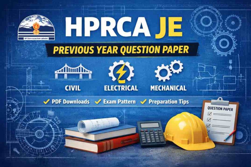 HPRCA JE Previous Year Question Paper