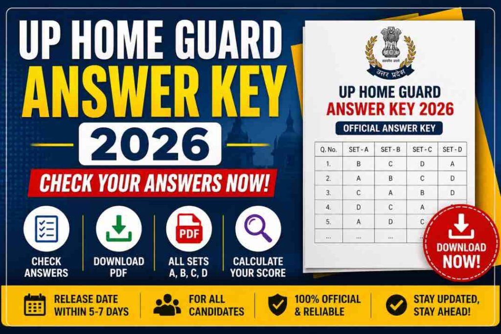 UP Home Guard Answer Key 2026