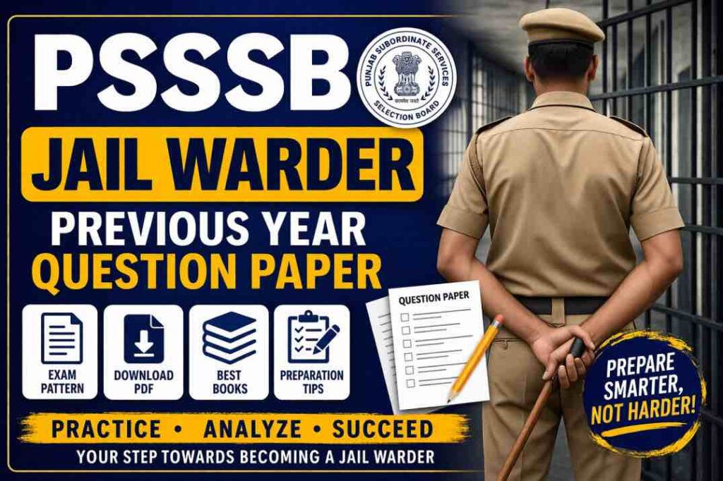 PSSSB Jail Warder Previous Year Question Paper