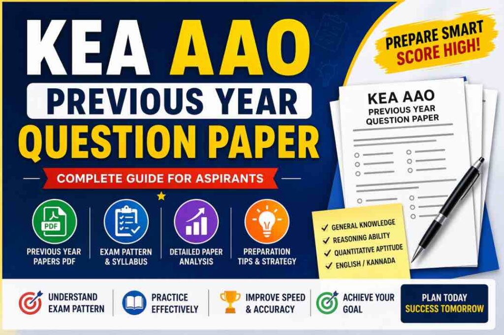 KEA AAO Previous Year Question Paper
