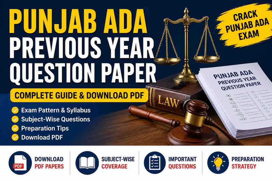 Punjab ADA Previous Year Question Paper –Download Pdf