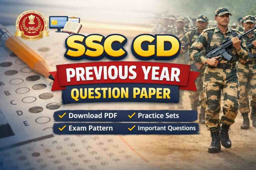 SSC GD Previous Year Question Paper – Download Pdf