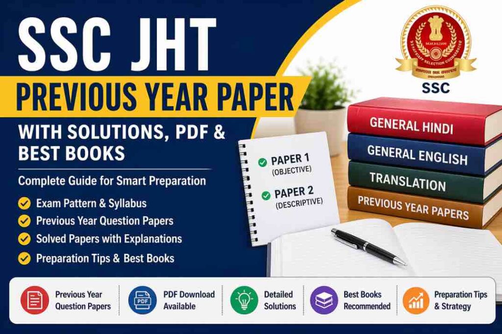 SSC JHT Previous Year Paper