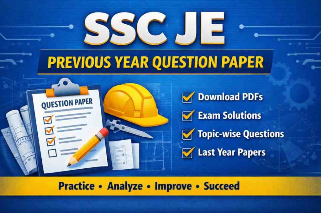 SSC JE Previous Year Question Paper – Download free Pdf