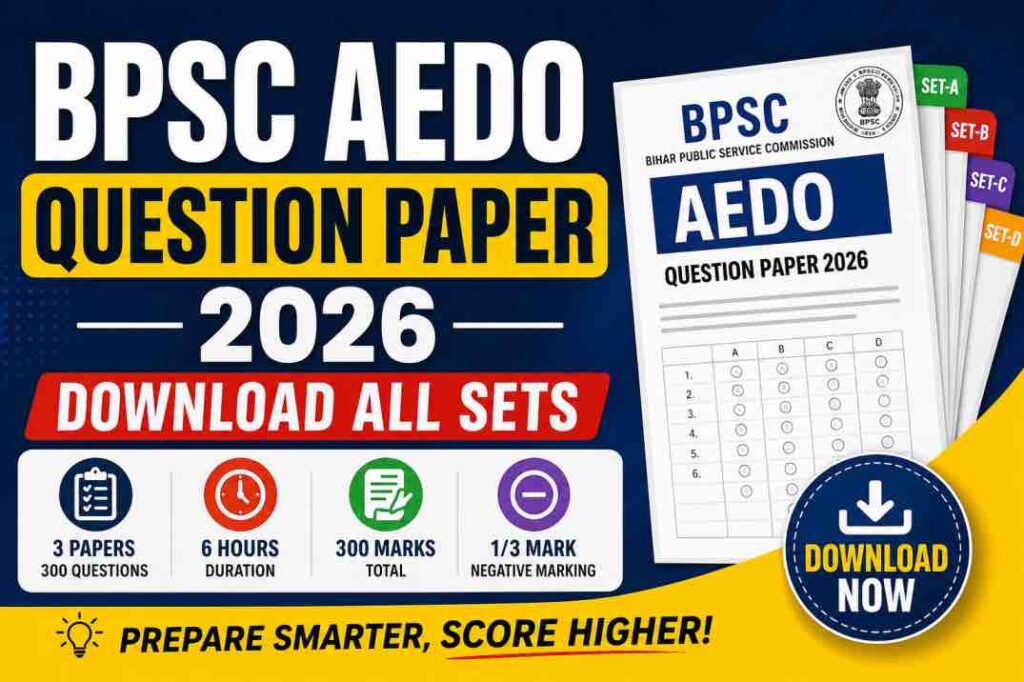 BPSC AEDO Question Paper 2026
