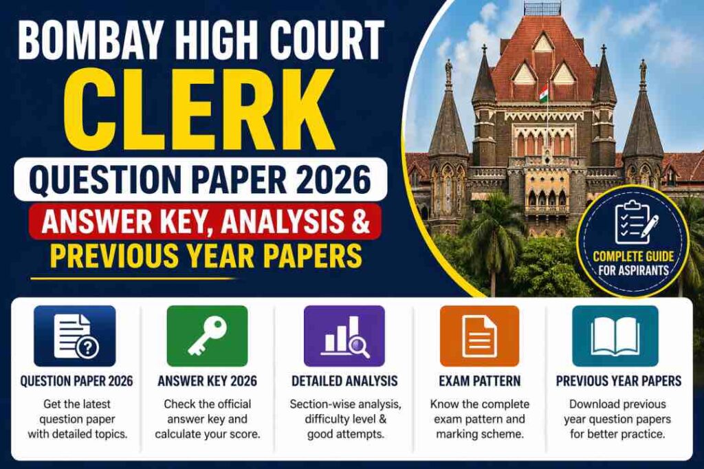 Bombay High Court Clerk Question Paper 2026