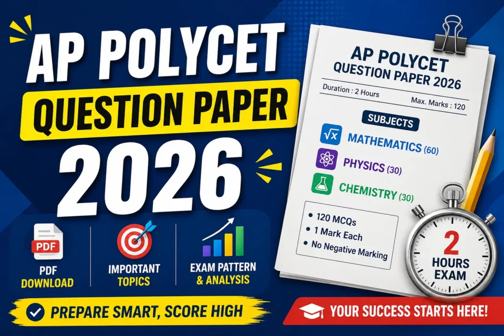 AP POLYCET Question Paper 2026- Download Pdf