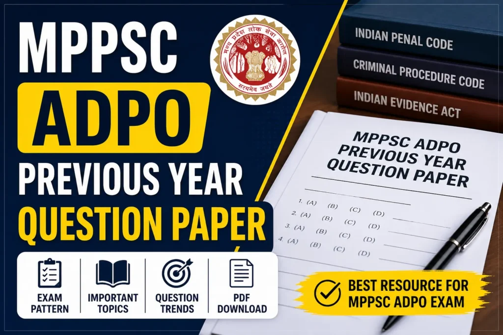 MPPSC ADPO Previous Year Question Paper