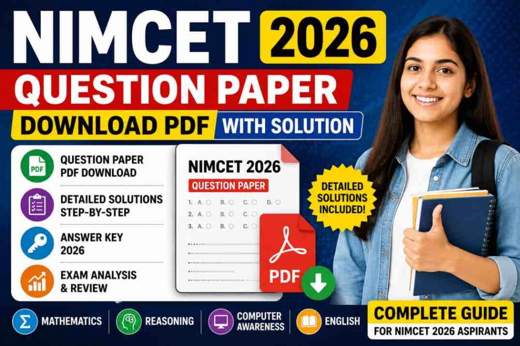 NIMCET Question Paper 2026