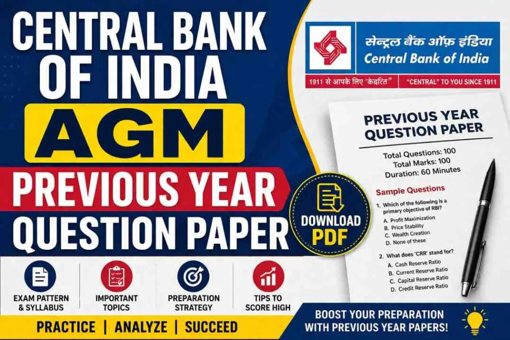Central Bank of India AGM Previous Year Question Paper