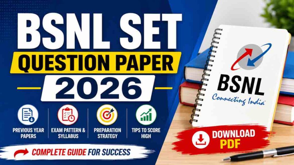 BSNL SET Question Paper 2026