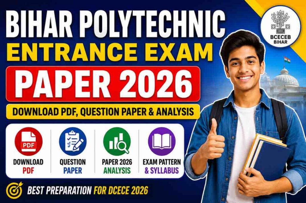 Bihar Polytechnic Entrance Exam Paper 2026
