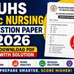 RUHS BSc Nursing Question Paper 2026