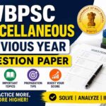 WBPSC Miscellaneous Previous Year Question Paper