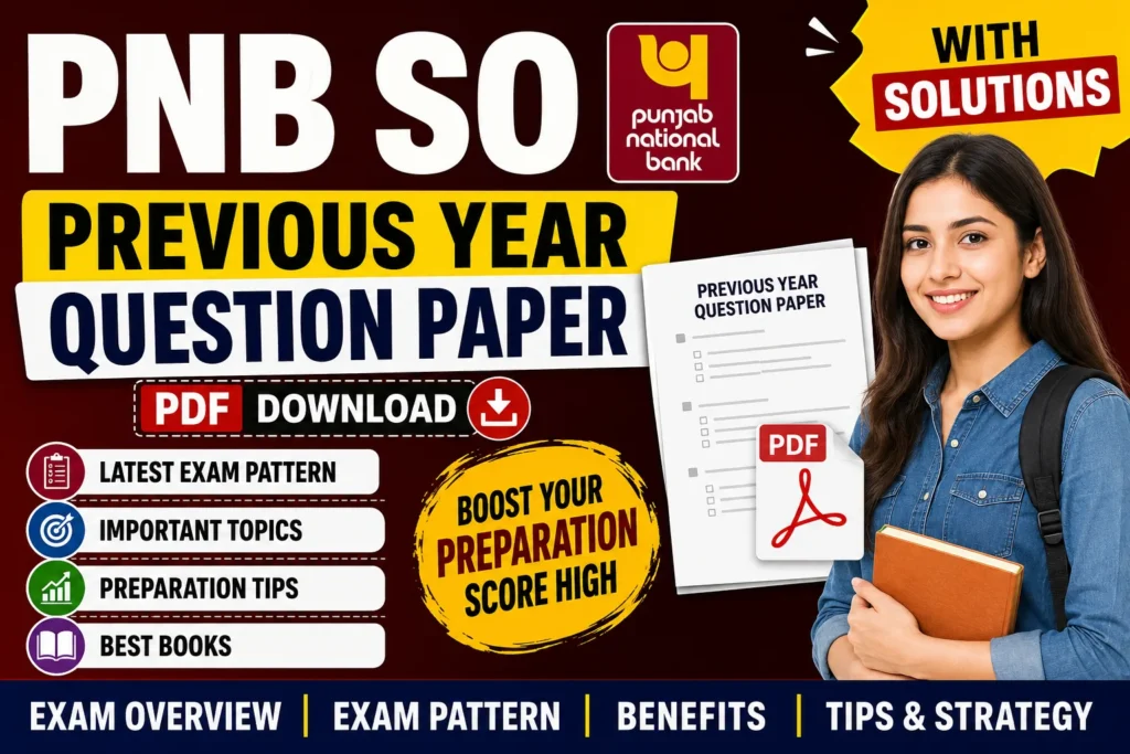 PNB SO Previous Year Question Paper PDF Download