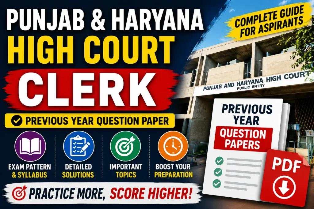 Punjab and Haryana High Court Clerk Previous Year Question Paper