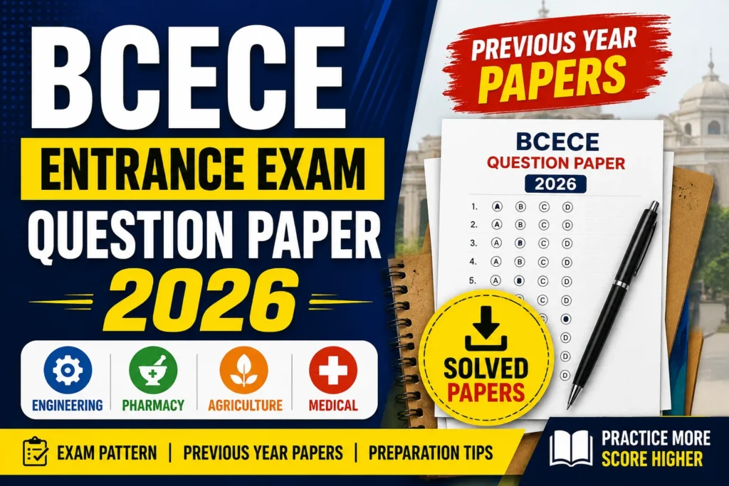 BCECE Entrance Exam Question Paper 2026 – Download