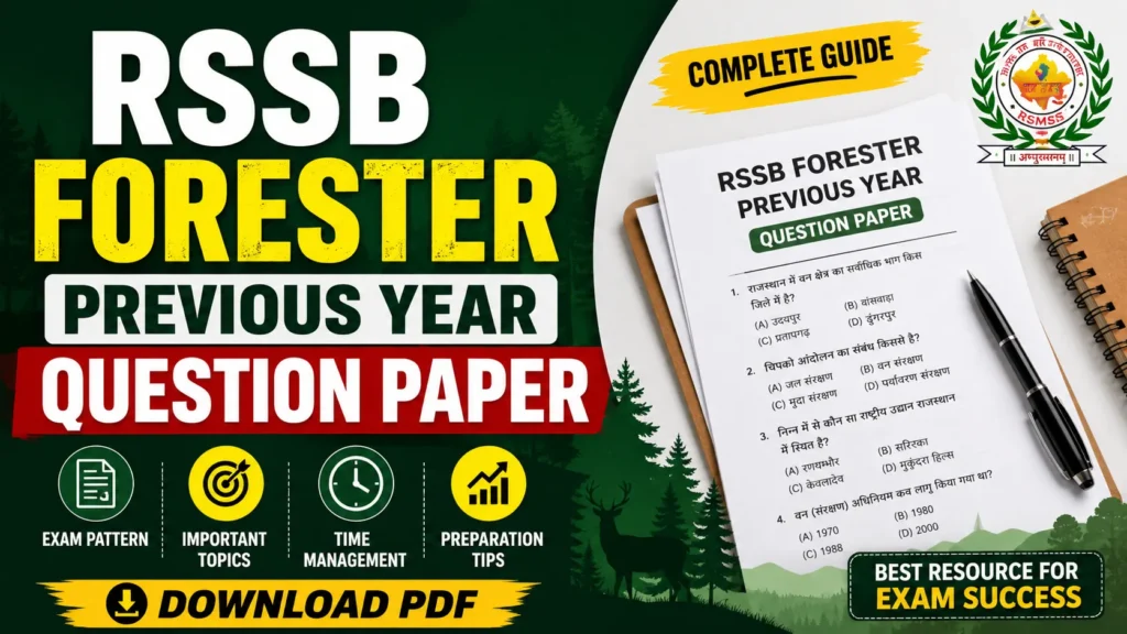 RSSB Forester Previous Year Question Paper – Download PDF